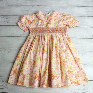 Little Diamonds Vintage Baby Girls Floral Dress Size 24 Months Peter Pan